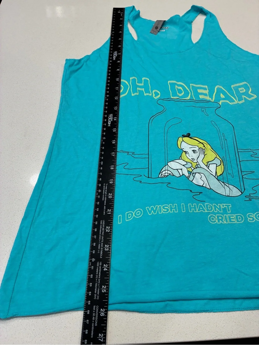 Next Level Apparel Turquoise Alice 'Oh, Dear' Racerback Tank